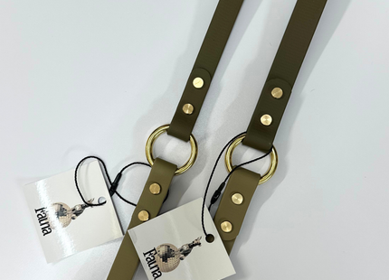 Bentley Multiway Dog Lead in Olive & Khaki