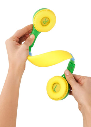 Hama Kids Guard On-Ear Flexible Wired Headphones, Green/Yellow