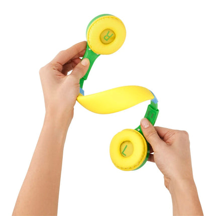 Hama Kids Guard On-Ear Flexible Wired Headphones, Green/Yellow