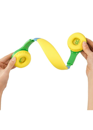 Hama Kids Guard On-Ear Flexible Wired Headphones, Green/Yellow