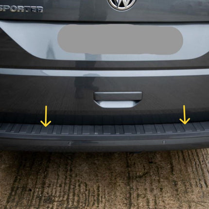 For VW T6 Transporter Multivan Tailgate Rear Bumper Protector Black Plastic (B-Grade)