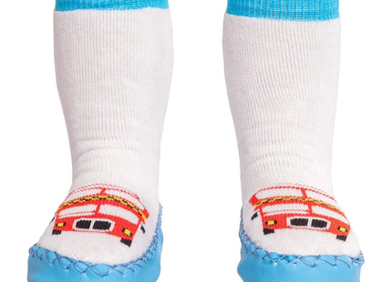 Minissa Bus Print Slipper Baby Socks