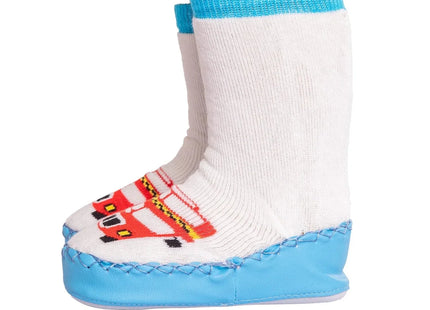 Minissa Bus Print Slipper Baby Socks