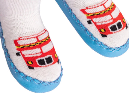 Minissa Bus Print Slipper Baby Socks
