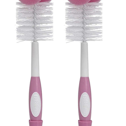Dr Brown's Baby Bottle Cleaning Brush Pink Bottle Cleaner with Teat Cleaner 2 Pk