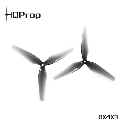HQProp 8x4x3 Grey Propellers (2CW + 2CCW) – Poly Carbonate