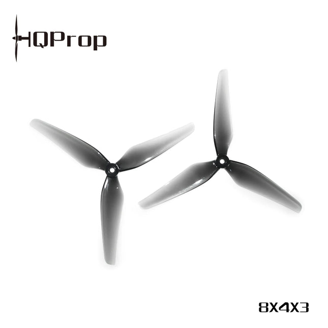 HQProp 8x4x3 Grey Propellers (2CW + 2CCW) – Poly Carbonate