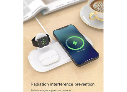 Devia 15W Triple Wireless Magnetic Charging Pad for Apple iPhone, Airpods & Watch