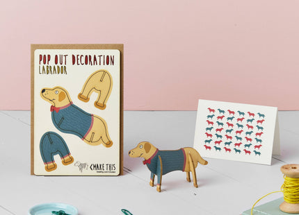 Pop Out Labrador Greeting Card
