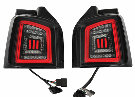 For VW T5 Transporter MK3.1 Barndoor Smoked Full Frame LED Rear Lights | Van-X