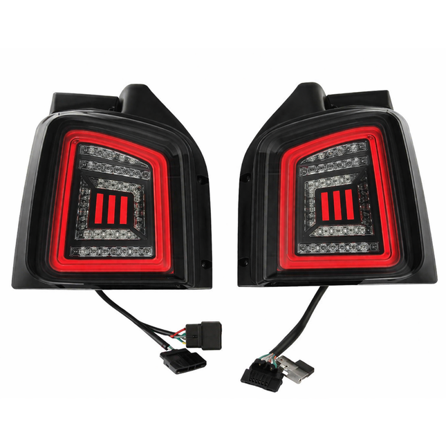 For VW T5.1 Transporter MK3.1 Barndoor Smoked Full Frame LED Rear Lights | Van-X