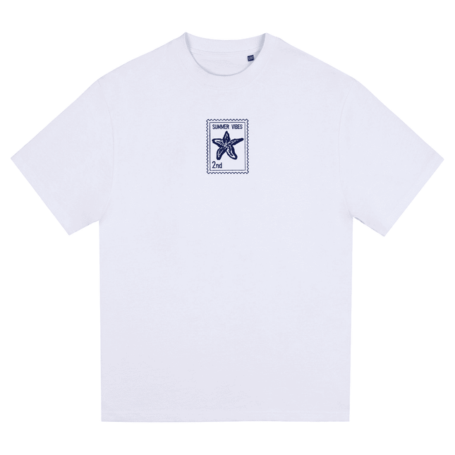 Sea Star - Summer Vibes 2nd - Unisex Oversized T-Shirt - White
