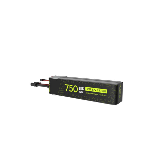2PCS Explorer 750mAh HV 2S 80C Lipo Battery for tiny quad XT30