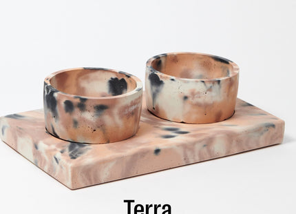Concrete Pet Bowl Set by Smith & Goat (Terra)