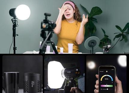 Godox ML30Bi 40W Bi-Color LED Video Light 2800-6500K FX Effects APP & Silent Mode