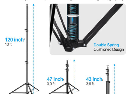 Backdrop Stand Kit 3x3.6m Large Adjustable Photography Frame for Studio EMART