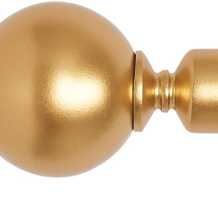 Extendable Black Curtain Pole 77-210cm, 1'' Dia, Diamond Ball Finials, 30-84''