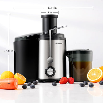 SHARDOR Juicer Machine 800W 3 Speed Stainless Steel Fruit Vegetable