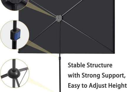 Projector Screen with Stand 80 Inch 16:9 Portable Outdoor Tripod excelimage
