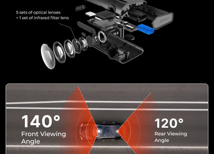 Road Angel Halo Pro 2K+ HD Front & Rear Dash Cam