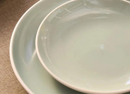 Karaca Abby Stoneware Dinner Set for 6 - Elegant Tableware, 23 Piece, Green