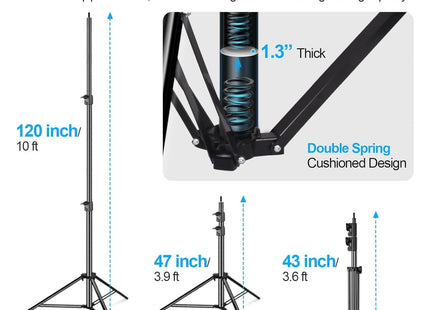 Backdrop Stand 3x3m Heavy Duty Adjustable Photography Frame Kit EMART