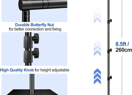 Backdrop Stand Heavy Duty 3x3m Adjustable Background Frame Steel Base EMART