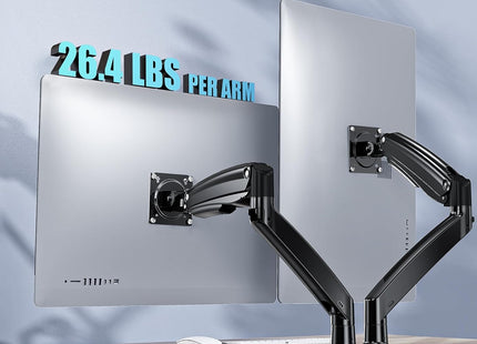 Dual Monitor Arm Adjustable Mount for 22 to 40 Inch Screens Holds 12kg HUANUO