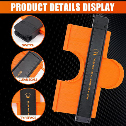 Contour Gauge 10 Inch Adjustable Profile Ruler with Lock 25cm Tool Charfia