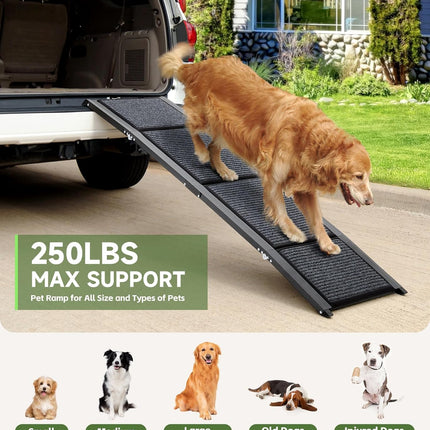 Dog Ramp 170cm Foldable Non Slip Pet Ramp for Cars Sofa Bed up to 250lbs Fellie