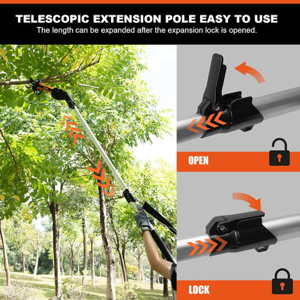 Kebtek Telescopic Extension Pole 1.7–2.4M – Fits KT940, KT933, KTE-35, Pole Only