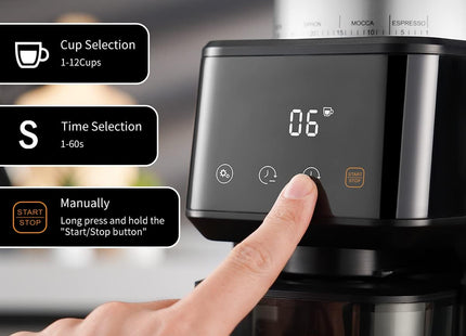 Conical Burr Coffee Grinder Electric 51 Settings with Timer Touchscreen Shardor