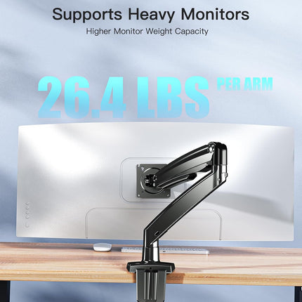 HUANUO Single Monitor Arm 13–40", Desk Mount with USB, VESA 75/100