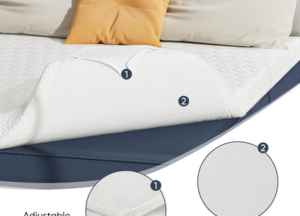 Memory Foam Mattress Topper Double 3 Inch Cooling Washable Hawthyhome