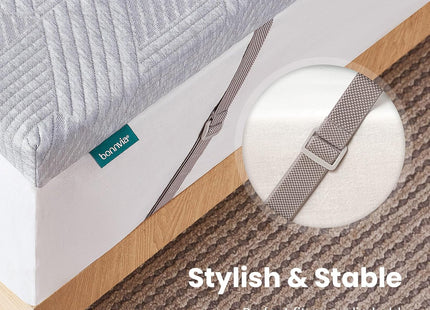 Mattress Topper Double Bed 135x190cm Thick with Bamboo Fibre Cover Bonnvia