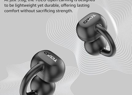 Open Ear Headphones Clip On Wireless Earbuds 40H Playtime Bluetooth TOZO