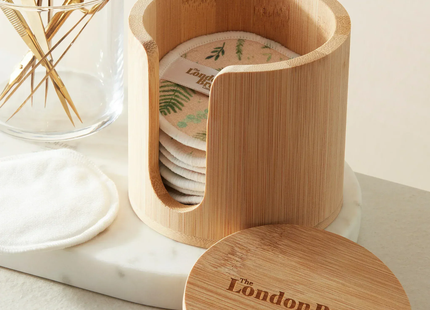 Bamboo Cotton Pad Storage Box