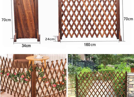 Expanding Fence Panels Adjustable Wooden Trellis Garden Screen 2 Pack Nisorpa