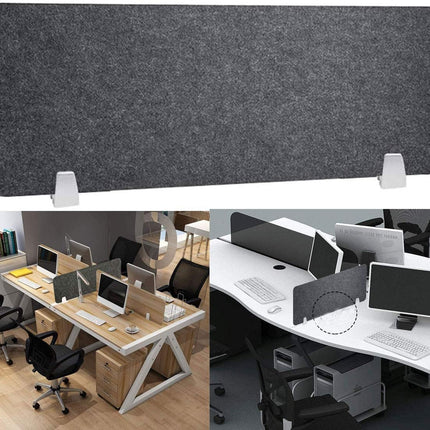 Acoustic Desk Divider 40x12 Inch Clamp On Noise Reducing Privacy Panel Nisorpa