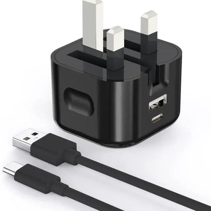 Fast PD Charger Dual USB Charging Adapter For iPhone Samsung Universal UK PLUG