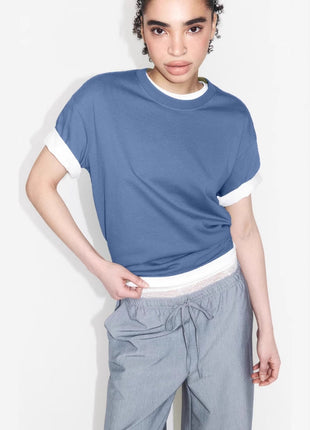 Arrival Cotton Crew-Neck Solid-Color Versatile T-Shirt