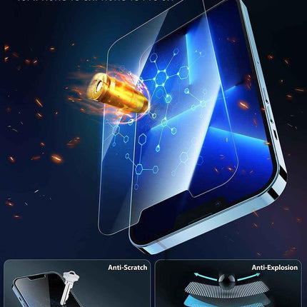 iPhone 13 / 13 Pro Tempered Glass Screen Protectors with Auto Alignment Tool