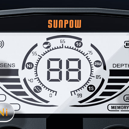 Professional Metal Detector Waterproof 30cm Coil Dual LCD SUNPOW