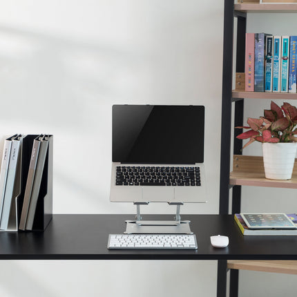 ProperAV Aluminium Construction Fully Adjustable Laptop or Tablet Stand - Silver