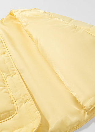 Autumn Women Clothing Yellow Quilted Cotton Plaid Cotton Clothing Cotton Coat