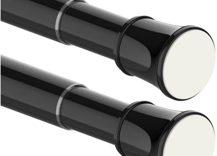 2PCS Extendable Curtain Rods Black Telescopic Spring, 70.5-120CM