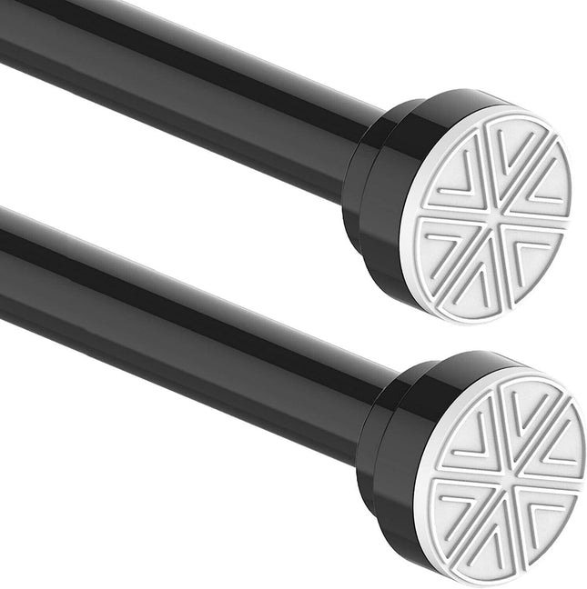 Shower Curtain Rod Tension Extendable 2PCS 50.5-80cm Bathroom Wardrobe