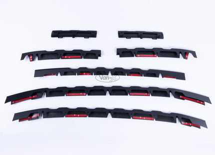 For Ford Transit Custom 2012–2018 Matte Black Front Grille Trim Set | 7 Piece Upgrade | Van-X