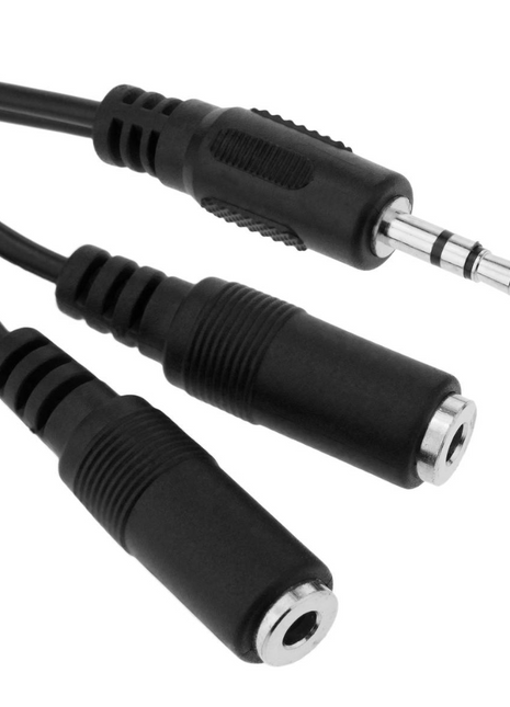 AV:Link 3.5mm Stereo Jack to 3.5mm Twin Stereo Sockets Splitter Cable 1.2 Metre