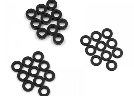 30 pc M2.5 Flat Washer Aluminium Pack (Black, Red)
